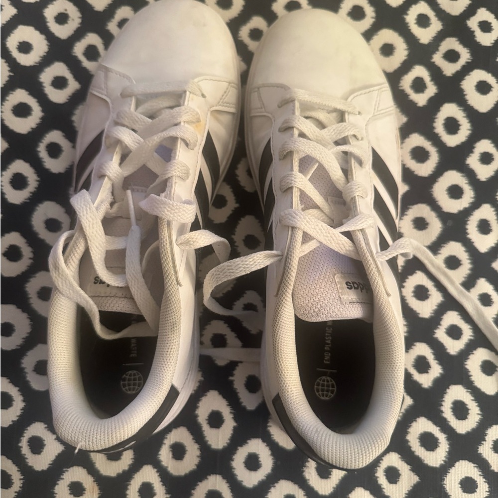 Adidas Classic White and Black Trainers